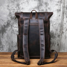 Brown leather backpack with quality leather protection for daily use