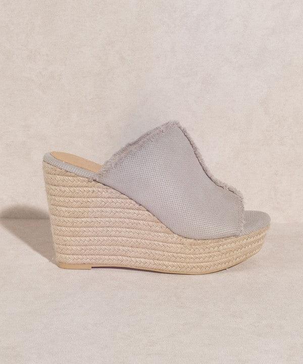 Women's Shoes - Sandals Oasis Society Bliss - Distressed Linen Wedge