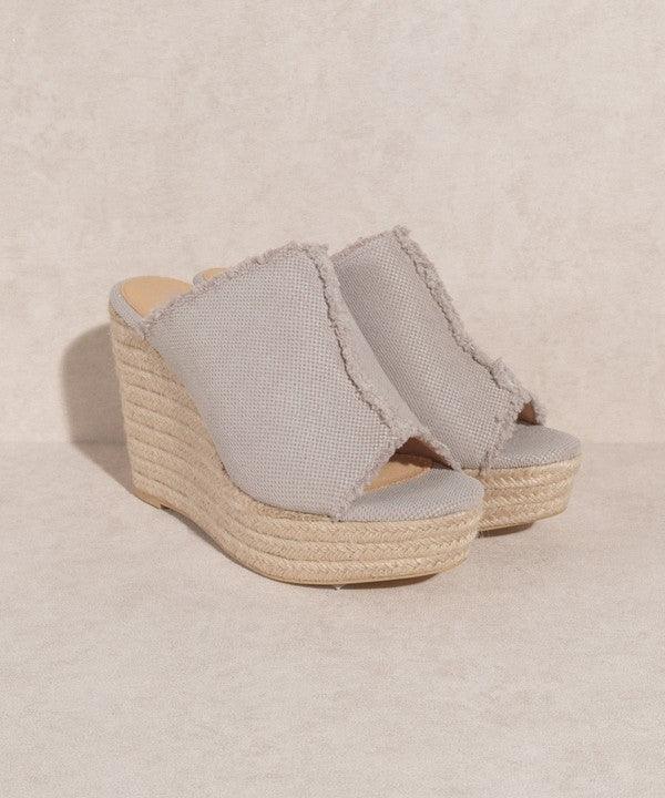 Women's Shoes - Sandals Oasis Society Bliss - Distressed Linen Wedge