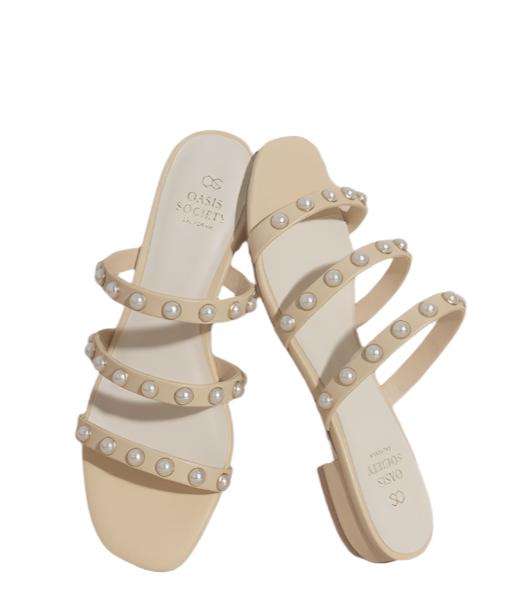 Women's Shoes - Sandals Oasis Society Valerie - Pearl Flat Sandals