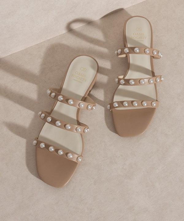 Women's Shoes - Sandals Oasis Society Valerie - Pearl Flat Sandals