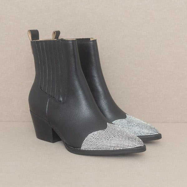 Women's Shoes - Boots OASIS SOCIETY Zuri - Rhinestone Toed Booties