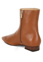 Rag Company Obita leather boots for vacation in tan with a side zipper and sleek design
