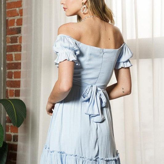 Women's Dresses Off Shoulder Ruffle Mini Dress