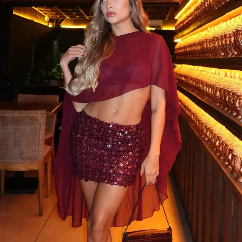 Women's burgundy off the shoulder cropped blouse for stylish outings