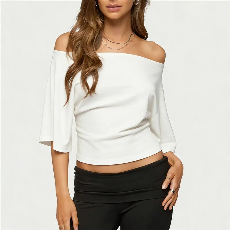 White off the shoulder top, versatile style for casual outings