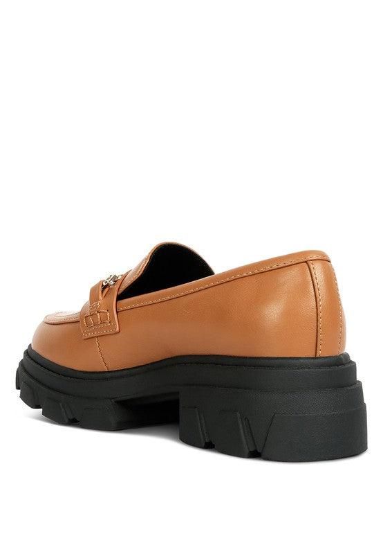 Women's Shoes - Flats Oklyn Horsebit Emblesihed Chunky Platform Loafers