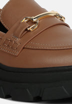 Oklyn Horsebit Emblesihed Chunky Platform Loafers
