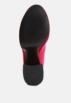 Old Novelty Platform Heel Velvet Pumps