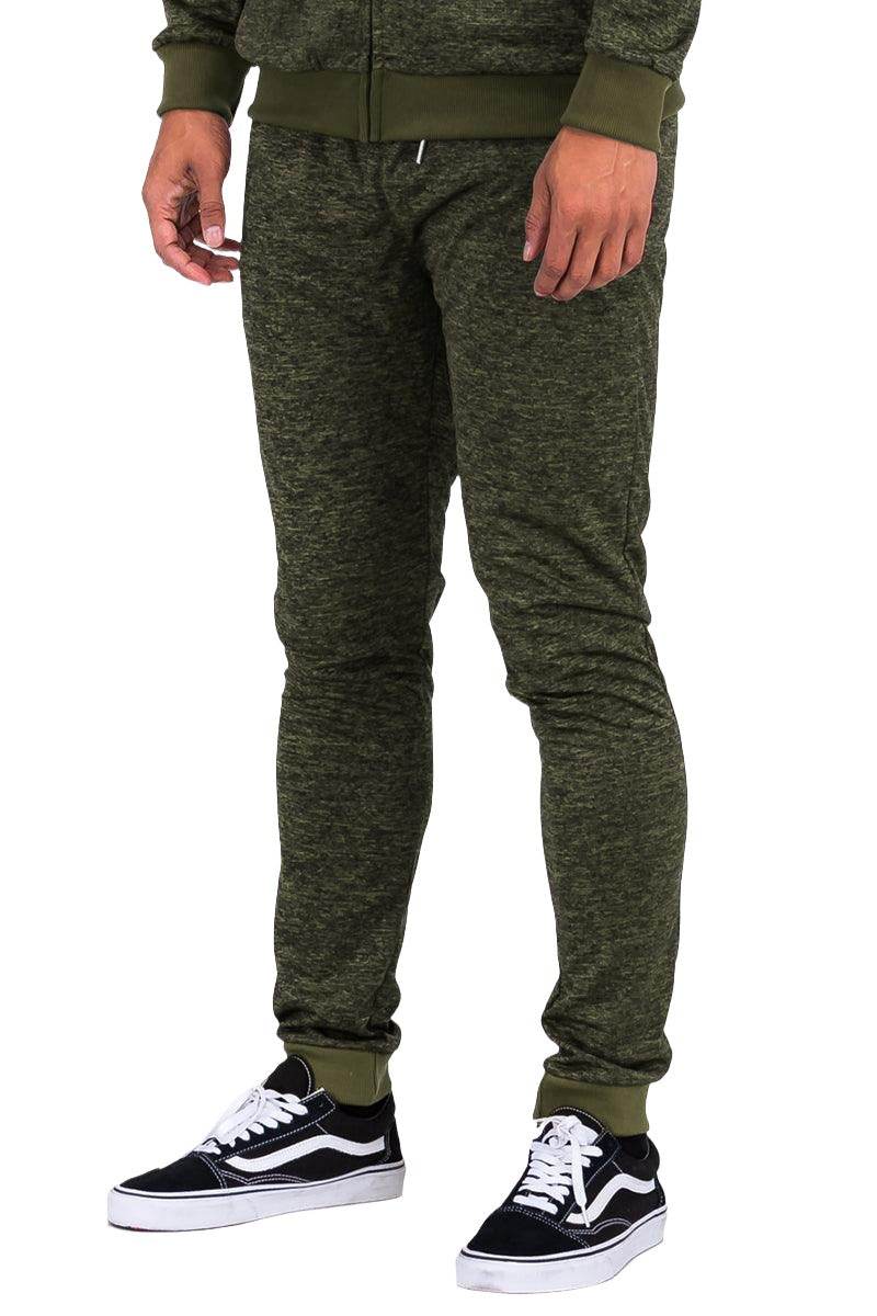 Olive Marbled Light Weight Active Joggers - VacationGrabs