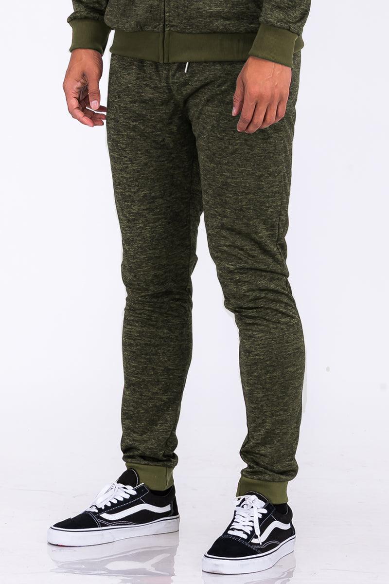 Men's Activewear Olive Marbled Light Weight Active Joggers