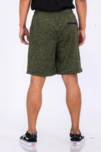 Olive Marbled Light Weight Active Shorts - VacationGrabs