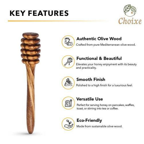 Home Essentials Olive Wood Honey Spoon