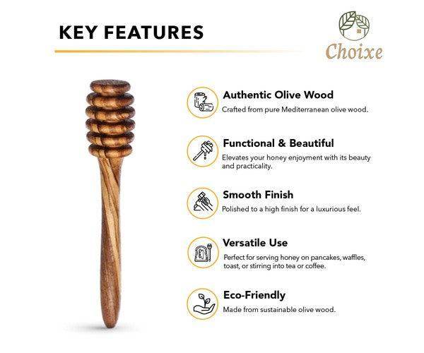 Olive Wood Honey Spoon - VacationGrabs