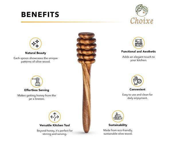 Olive Wood Honey Spoon - VacationGrabs