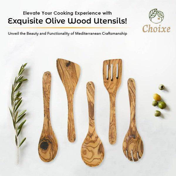 Olive Wood Kitchen Servers Set -5 pcs - VacationGrabs