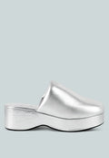 Olori Solid Platform Slip On Mules