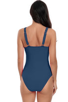 Women's navy one piece swimsuit bathing suits for beachwear
