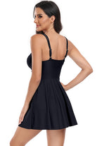 Women's black one piece swimsuit bathing suits for poolside use