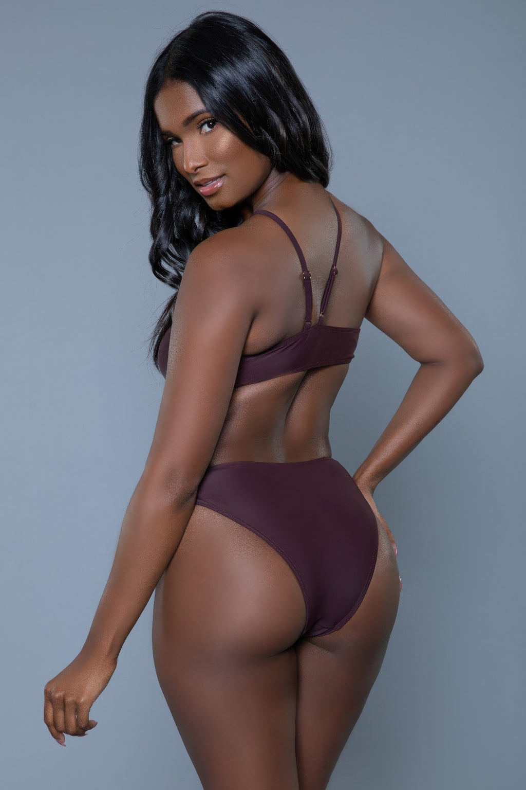 Women's burgundy one piece swimsuit bathing suits for beach outings