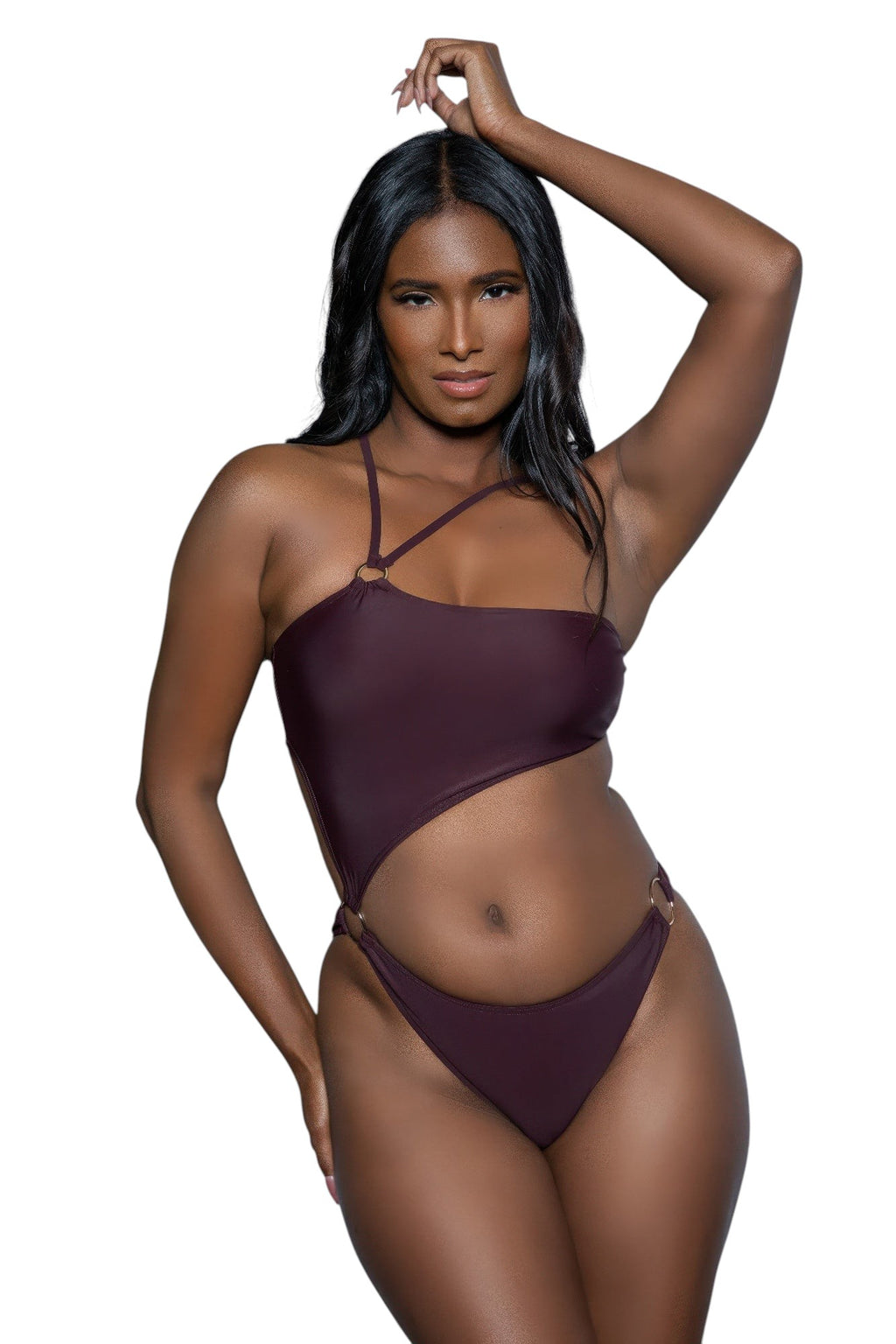 Women's burgundy one piece swimsuit bathing suits for stylish beach days