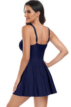 Women's navy one piece swimsuit bathing suits for beach outings