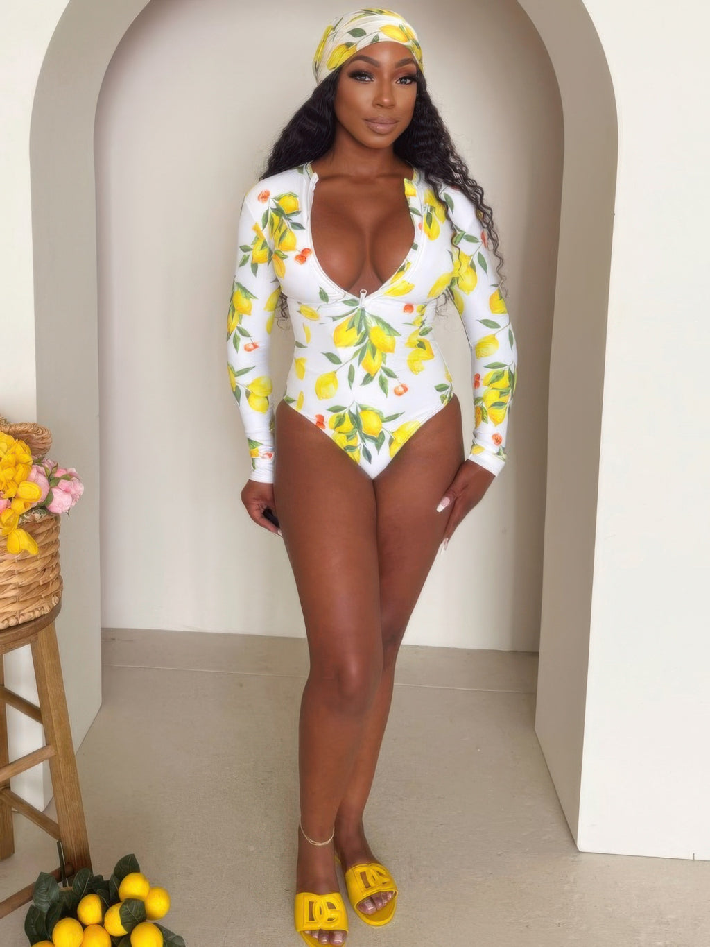 Women's floral one piece swimsuit bathing suits for beach outings