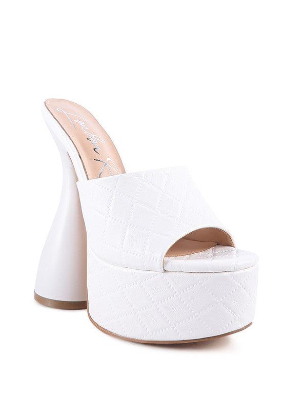 Women's Shoes - Heels Oomph Quilted High Heeled Platform Sandals