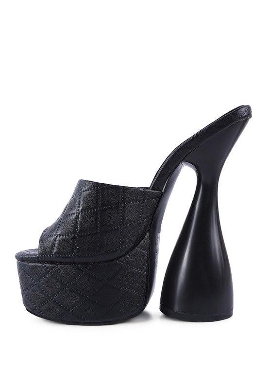 Women's Shoes - Heels Oomph Quilted High Heeled Platform Sandals