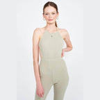 Emory Park open back jumpsuit vacation in soft ribbed fabric perfect for summer outings