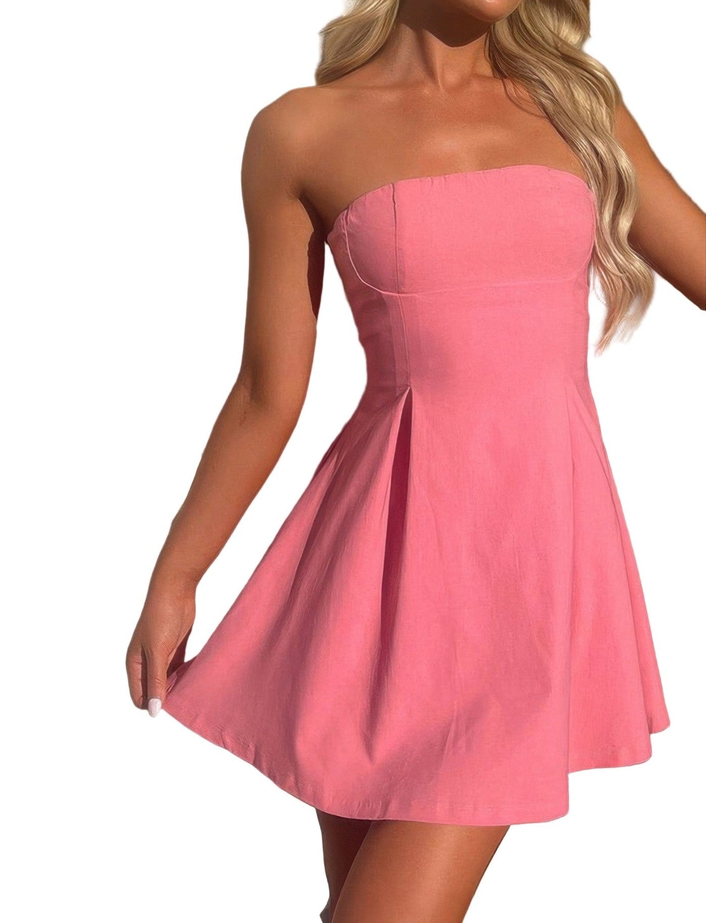 strapless open back dress MORANA DRESS main image 0