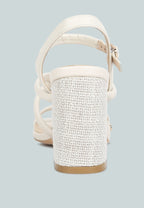 Artha Open Square Toe Block Heel Sandals