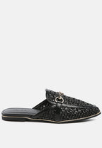 Ophelia Lattice Edge Woven Flat Mules