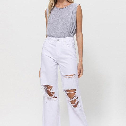 Women's Jeans Optic White Vintage Loose Jeans Denim Pants