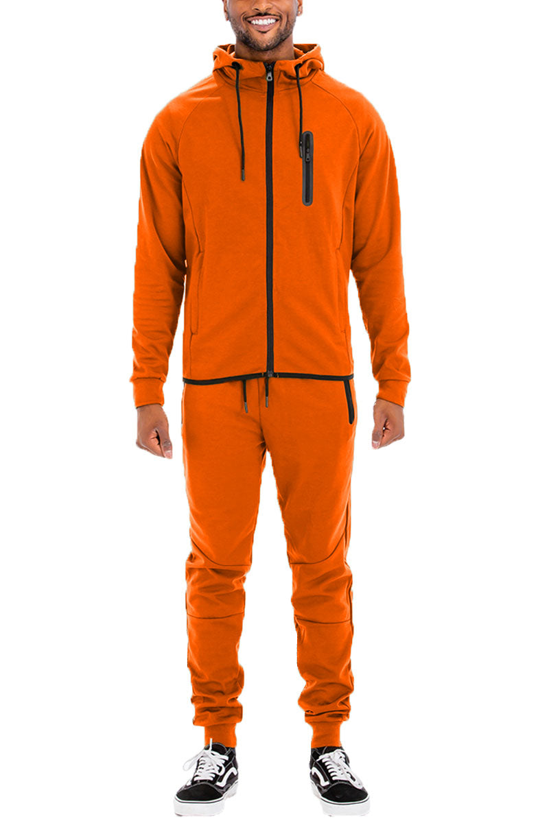 Solid Tech Sweat Set with Hoodie & Joggers