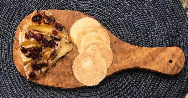 Original Olive Wood Cutting Board with Handle - VacationGrabs