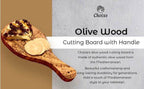 Original Olive Wood Cutting Board with Handle - VacationGrabs