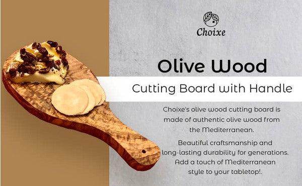 Original Olive Wood Cutting Board with Handle - VacationGrabs