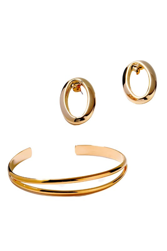 Women's Jewelry - Sets Oval earring and bracelet set