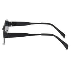 Black oval sunglasses, stylish accessory for sunny days