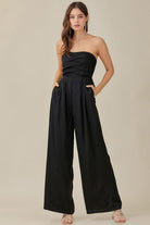 Women's Shirts Overlapping Top Detailed Jumpsuit