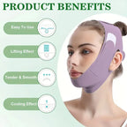 Overnight face lift band, purple, easy to use for a lifting effect