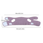 Pink overnight face lift band designed for facial tightening while sleeping