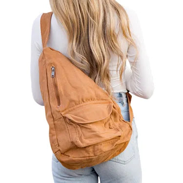 Oversize Canvas Sling Bag