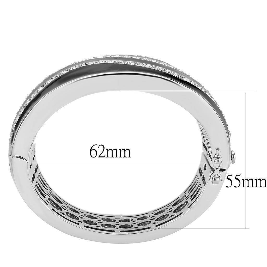 Oversized black crystal bangle from VacationGrabs with elegant design and adjustable sizing