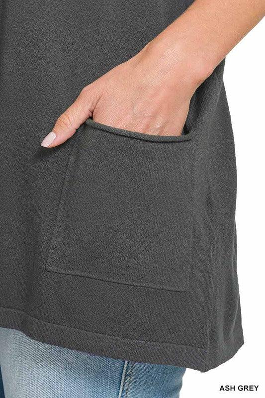 Women's Sweaters Oversized Front Pocket Sweater
