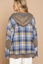 Women's Shirts Oversized Hooded Flannel for Women