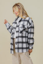 Women's Coats & Jackets Oversized Plaid Shacket