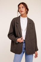 Women's Coats & Jackets Oversized Solid Blazer