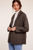 Women's Coats & Jackets Oversized Solid Blazer